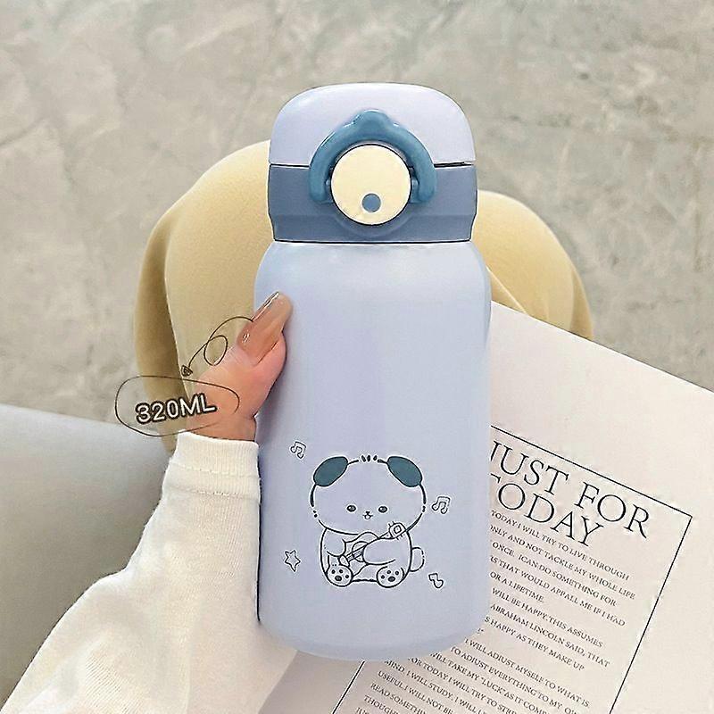 10oz/320Ml Stainless Steel Vacuum Insulated Water Bottle,Leakproof,BPA Free-Blue