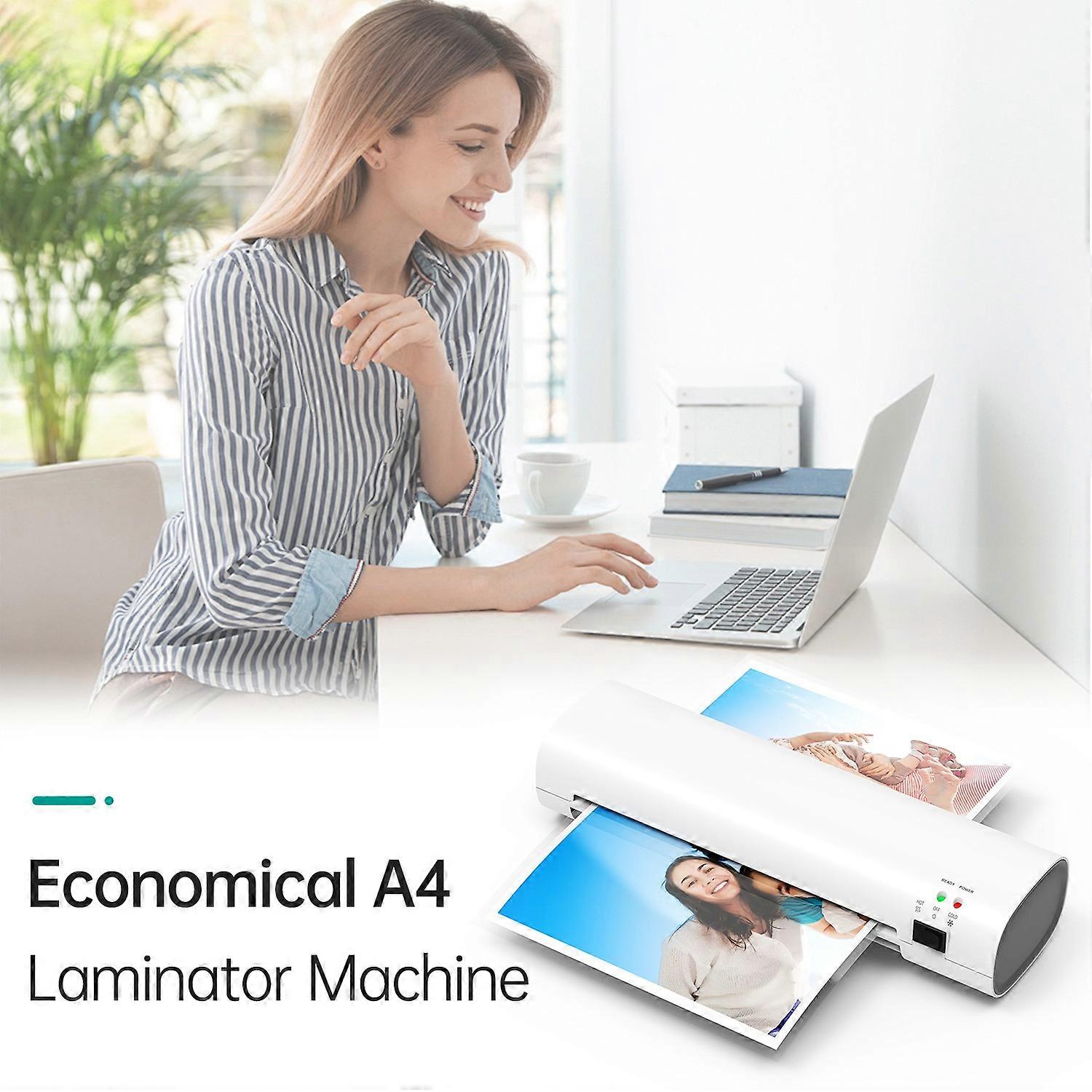 A4 Laminating Machine 9 inches Thermal Laminator Machine Desktop Hot and Cold Lamination 2 Roller Sy