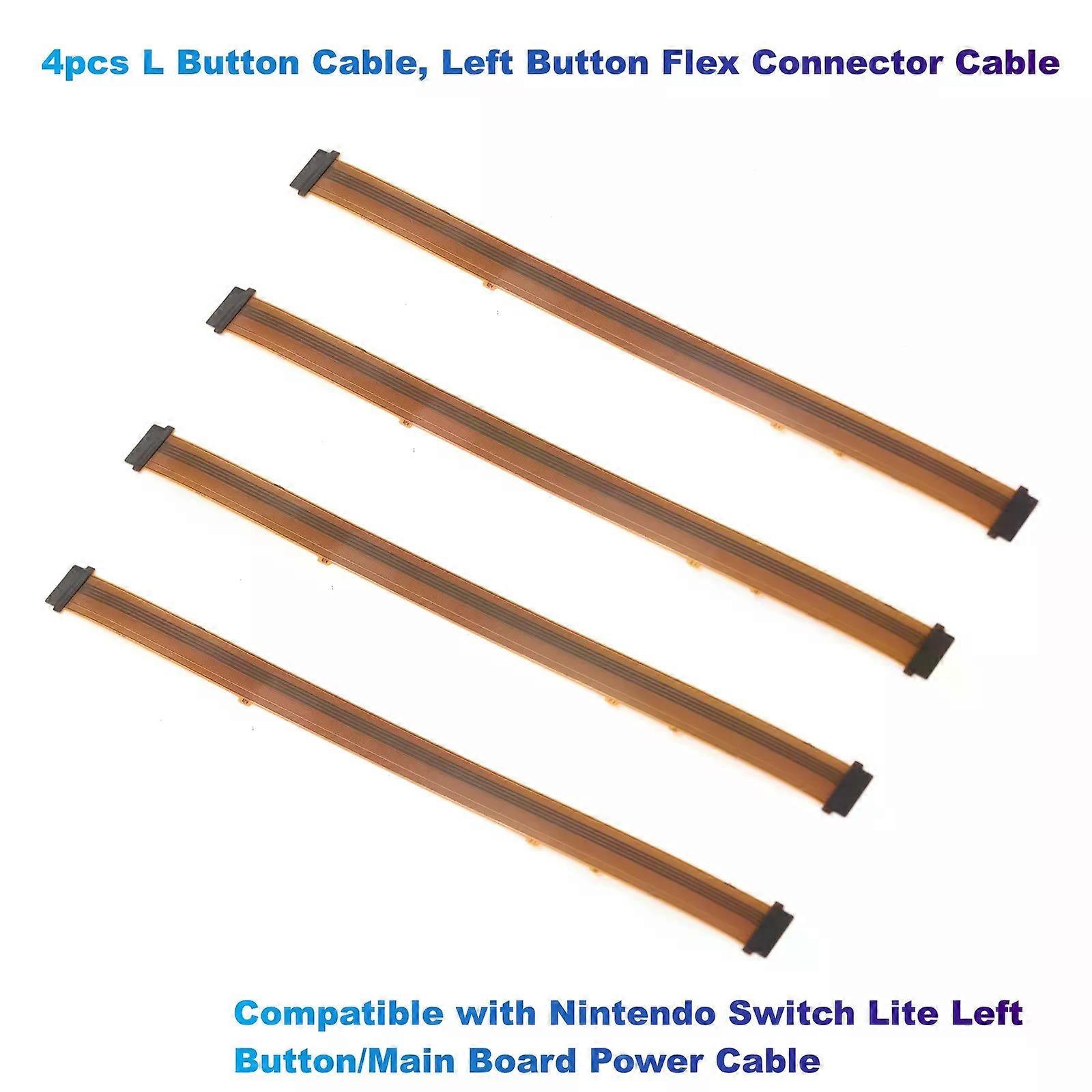 4pcs L Button Cable  Left Button Flex Connector Cable Compatible with Nintendo Switch Lite Left Button/Main Board Power Cable