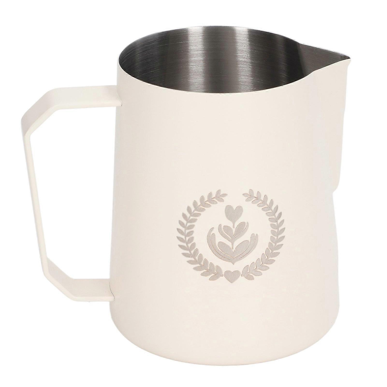 Versatile Virtuoso, Espresso Steaming Pitcher With Ergonomic Handle For Controlled Pouring, Stainless Steel Milk Frother Cup With Dripless Spout