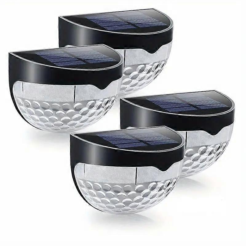 Nnetm Illuminate Your Holidays: 4-pack Solar Fence Lights For Festive Deck Decoration