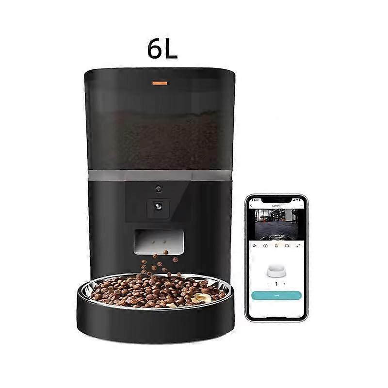 Automatic WiFi Black Cat Feeder for Feeding Monitoring