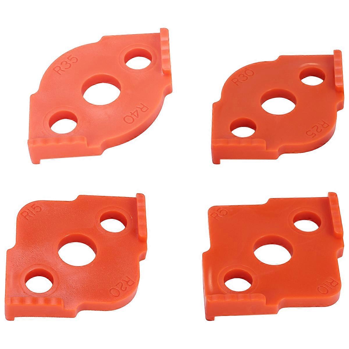 4Pcs Woodworking Router Corner Radius Templates Jig R5 to R40 Routing Curved Corners Milling Circula