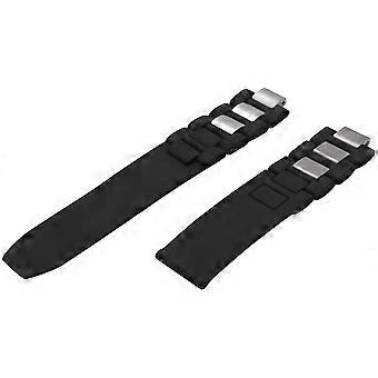 20mm bracelet en silicone bracelet de montre pour Chronoscaph Autoscaph 21 Band, noir