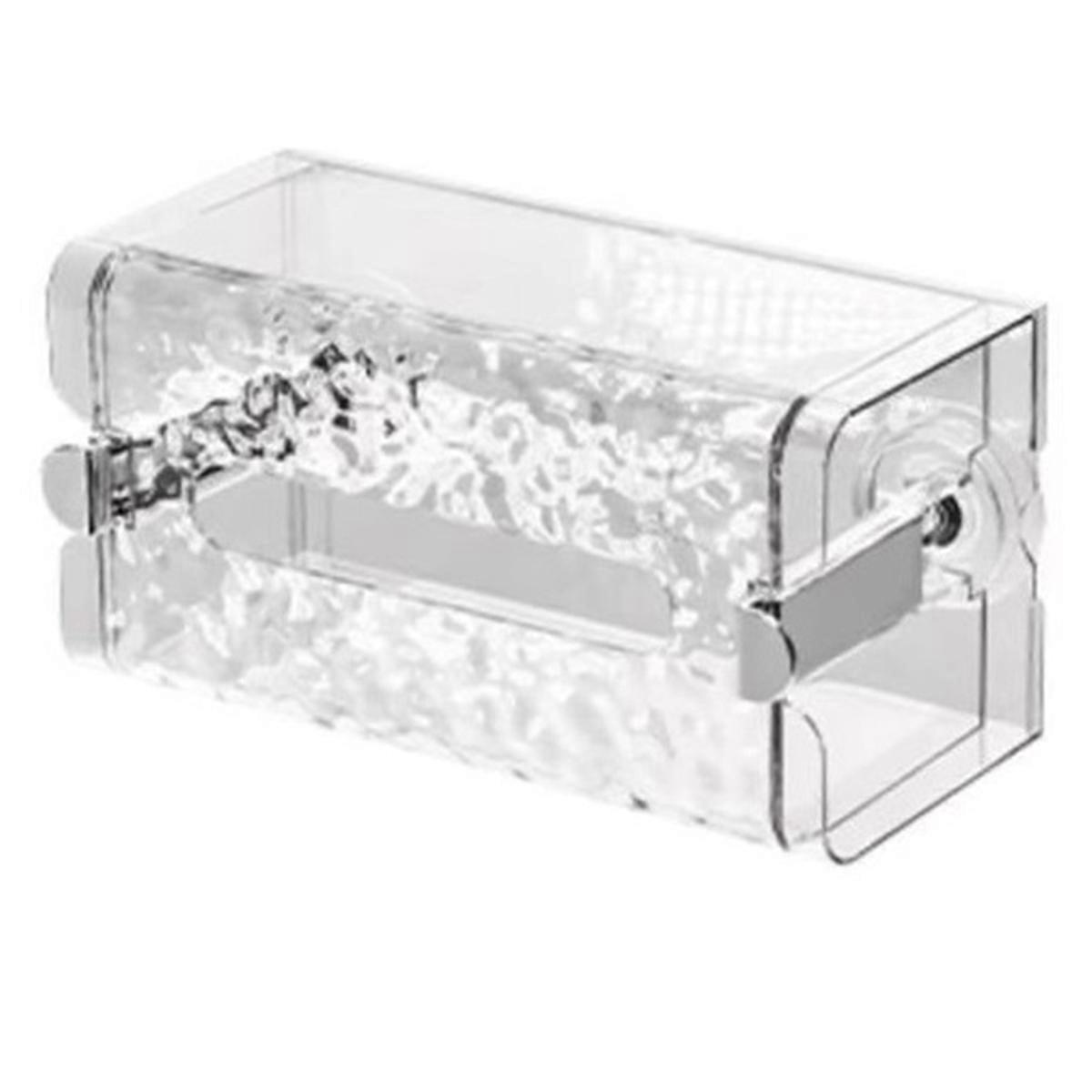 Self-Contained Suction Cup Corrugated Wall Organizer, Multifunctional Glacier Pattern Tissue Box, In