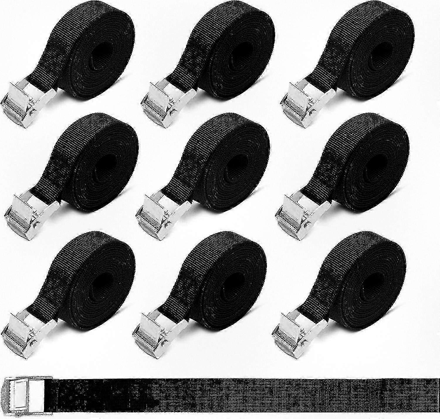 10-Piece 2.5cm x 60cm Adjustable Short Tie-Down Straps