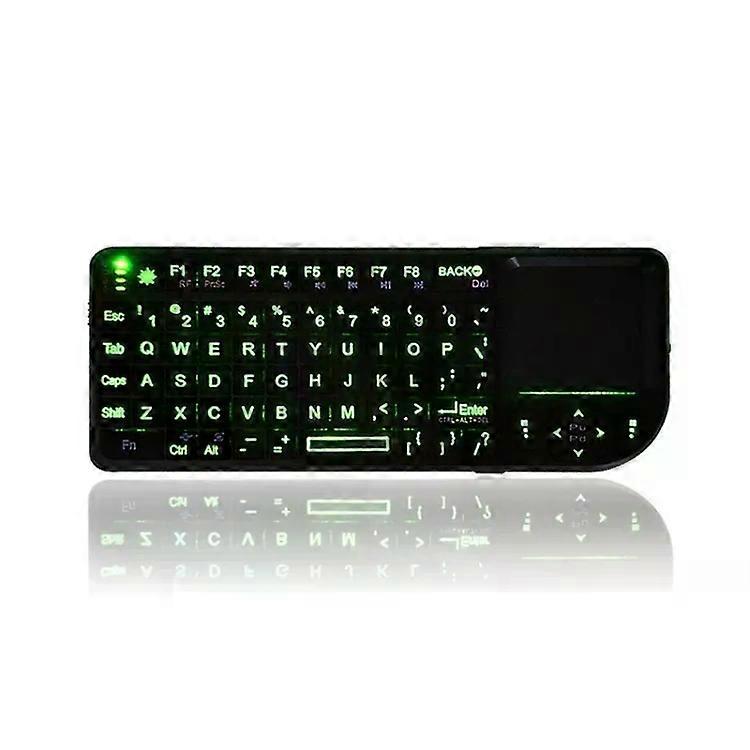 Mini Wireless Mouse and Keyboard with Laser Touchpad -,Colorful Backlight