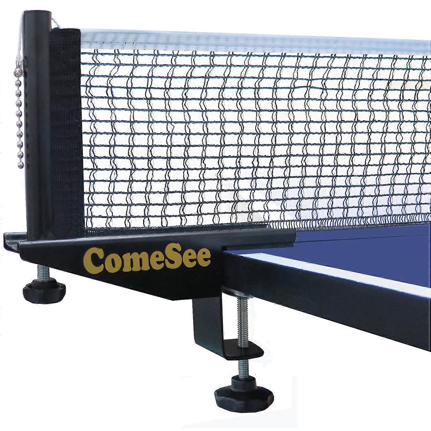 Professional Table Tennis Net Post Set with Strength Screw Clamp, Adjustable Net Clip, and Durable Construction