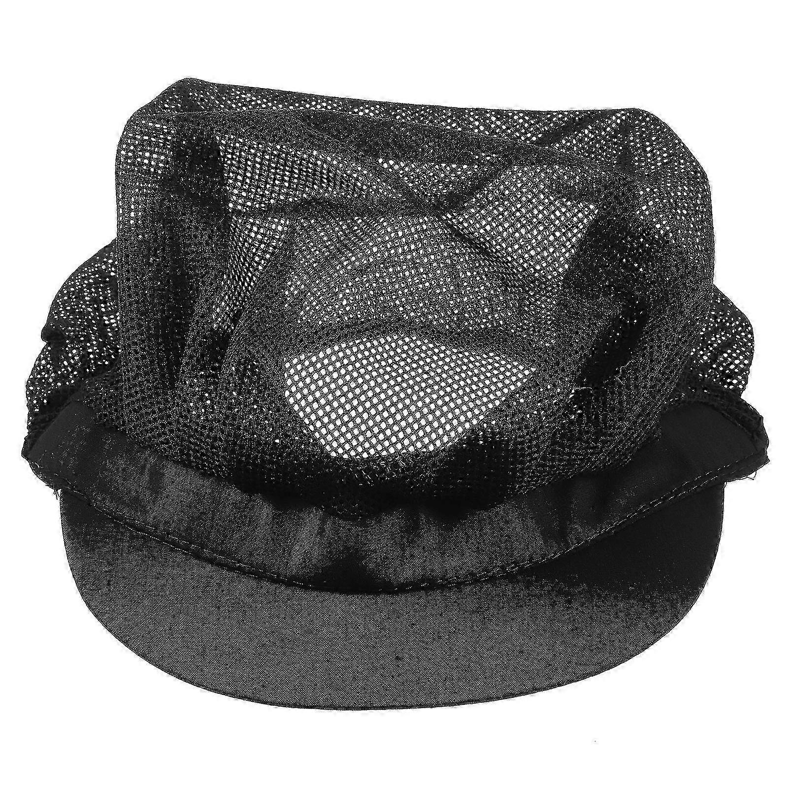 Chef Hat Adjustable Elastic Breathable Mesh Work Cap Beanie for Kitchen Working
