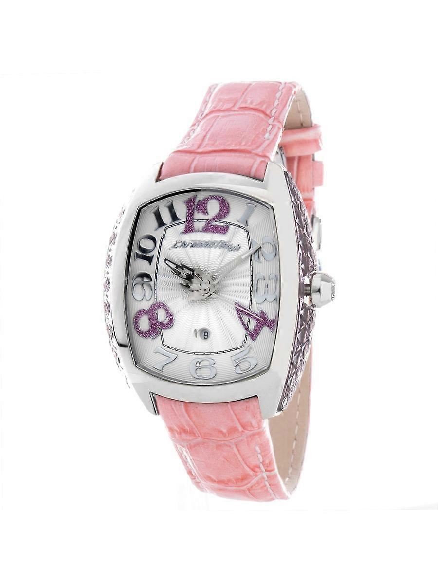 Chronotech Rosa Äkta Läder CT7998L-07 Damklocka