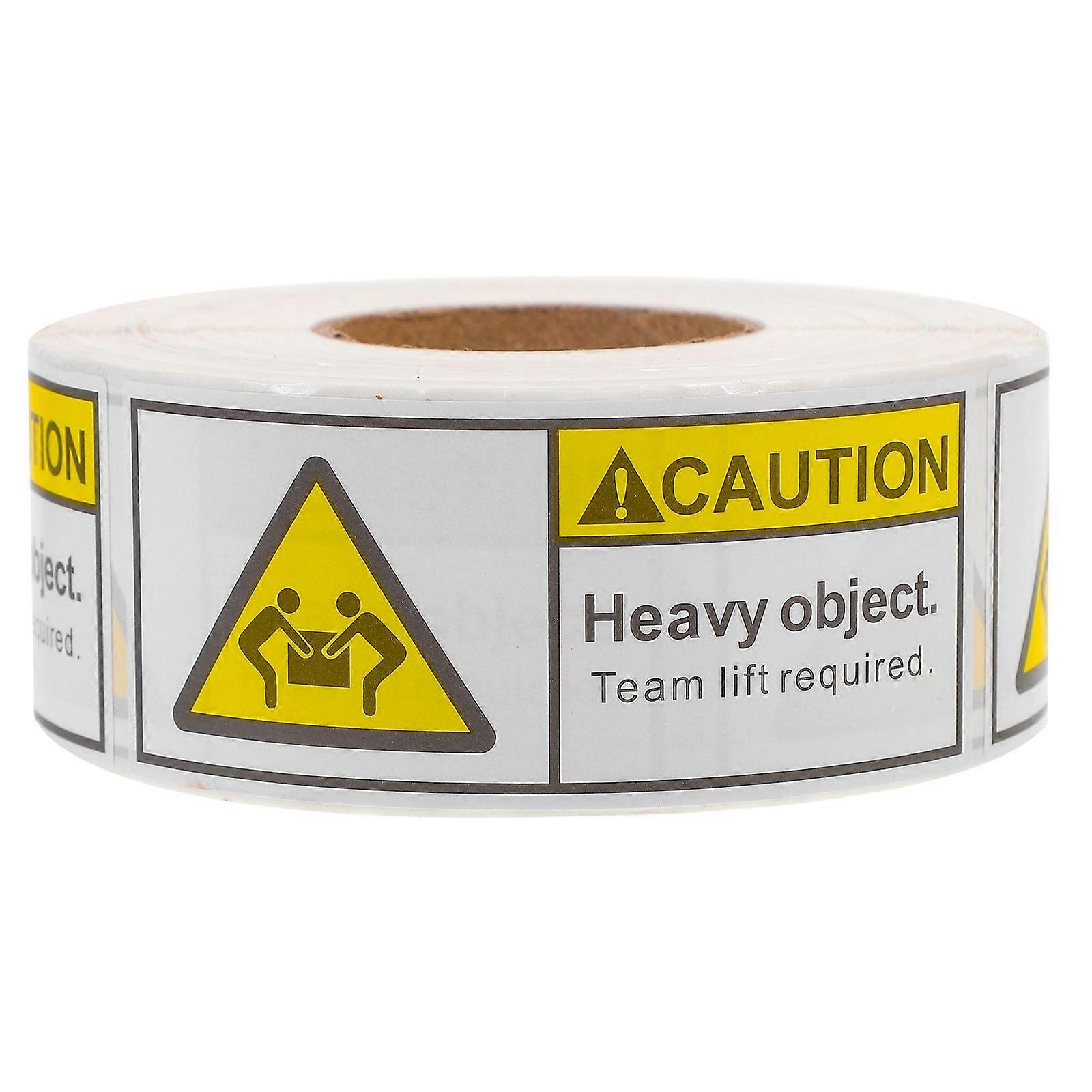 1 Roll Heavy Object Sticker Team Lift Label Sticker Adhesive Label For Shipping And Packing (500 labels/roll)