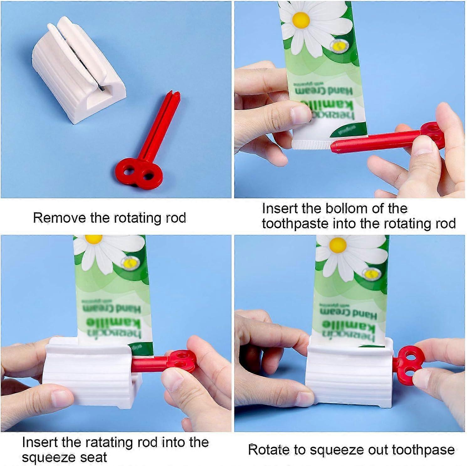 Toothpaste Dispenser  Rolling Tube Squeezer  6 Pcs Rolling Tube Toothpaste Squeezer  Squeezer Tube Press Set