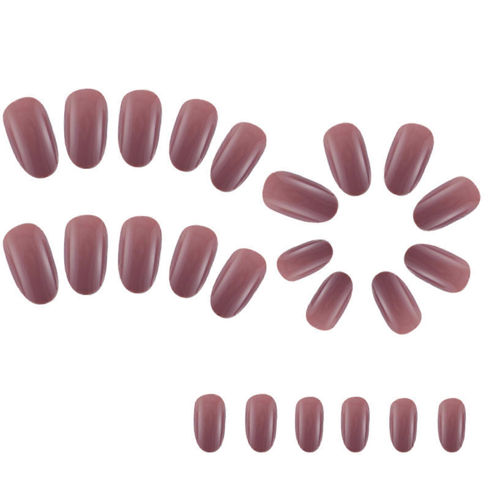 Solid Color Artificial Nails Sweet & Charming Reusable False Nails