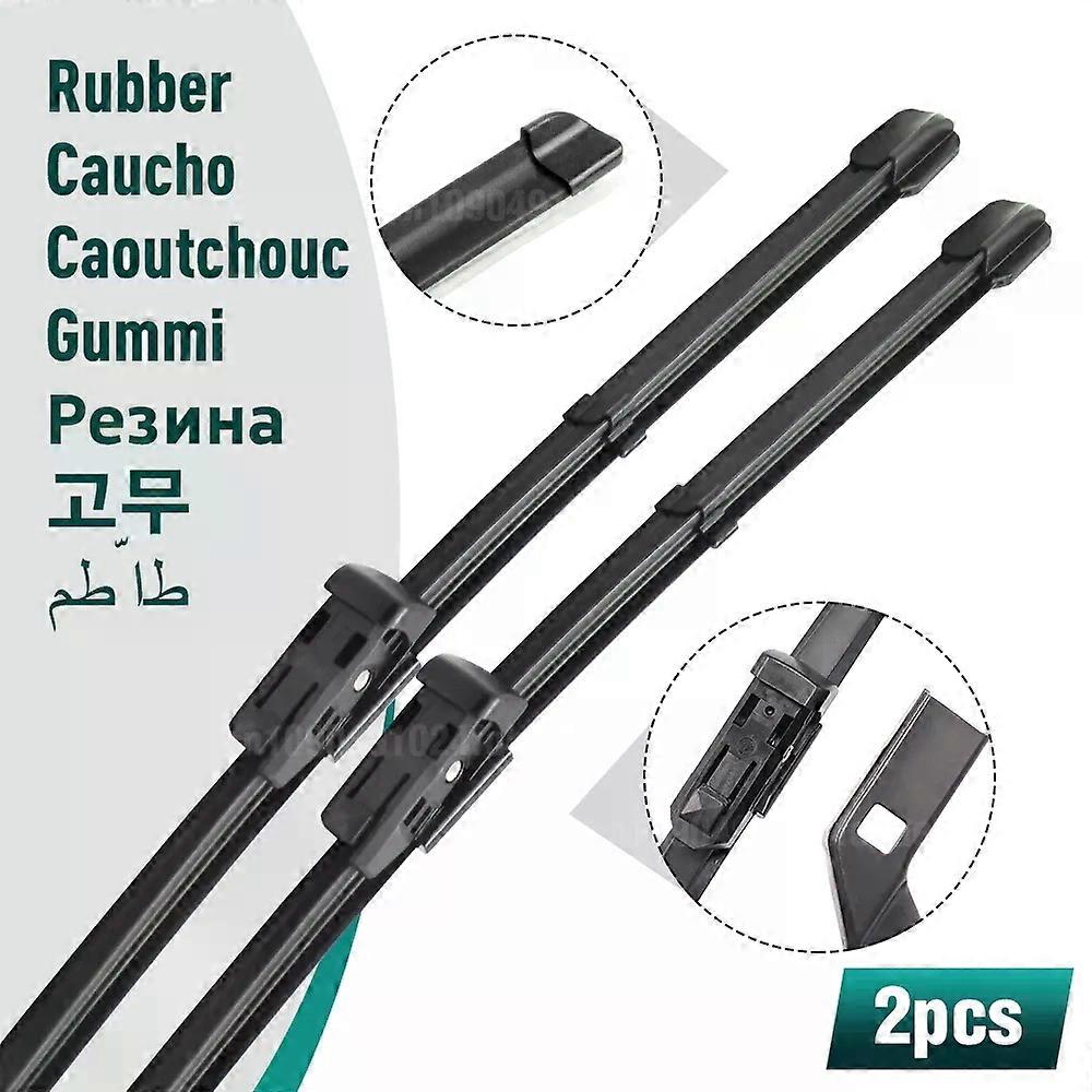 Silicone & rubber Front Wiper Blades Set For Tesla Model Y 2020 - 2023 Windshield Windscreen Window Brush 26"+19"