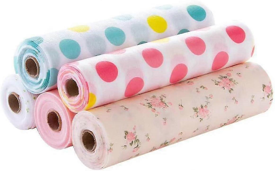 Drawer Liners, 5 Rolls Kitchen Shelf Liner PET Non-Slip Moisture-proof Dustproof Cupboard Drawer Shelf Liners-45*200cm-