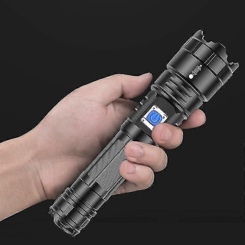 Super Led Flashlight, 10000 Lumen Rechargeable Flashlight, Tactical Flashlight, Ip67 Waterproof, 5 U