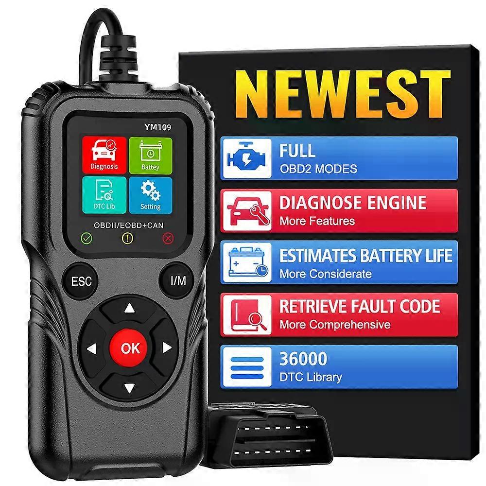 con YM109 Auto OBD2 Code Reader Foutcode Wissen Batterijtester Diagnostische Hulpmiddelen Check Engine System OBD II EOBD Scanner Cartronica