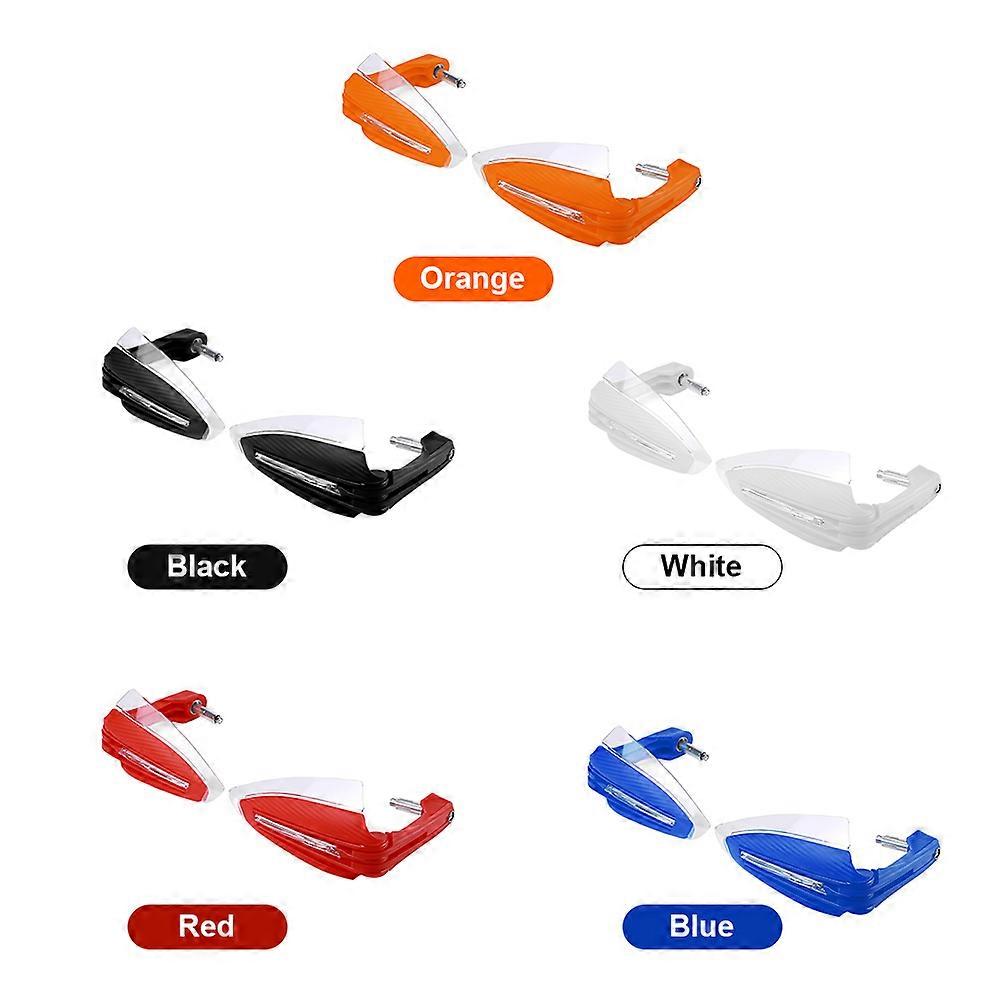 2Pcs Universal Motorcycle Handguard Windproof Handle Protector with DRL and bar End Plugs For ATV Off-Road Motorbike