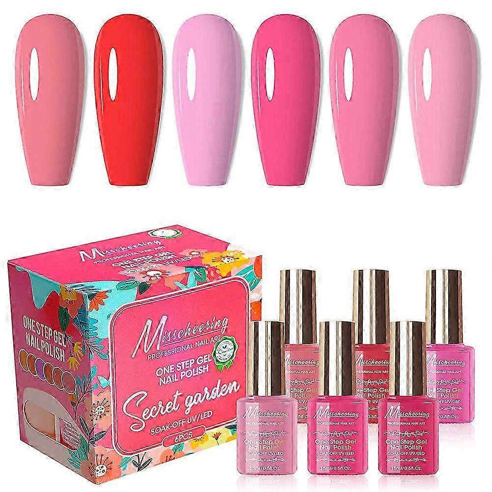 Gel Gel Nahrhafter Nagel, 3 in 1 One Step Gel Nagellack Kit, Stärkung des lang anhaltenden Color Nagellacks Hochglänzendes Nagelgel Pearly Color Nagellack