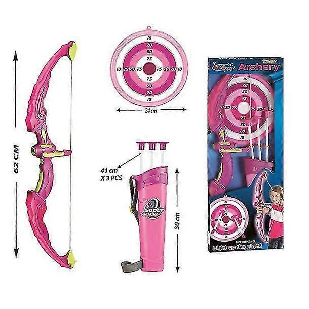 And Arrow Dolowee Bow For Kids Toys With Lights -archery Set Includes Bow+3 Arrows+target+arrow Barrel