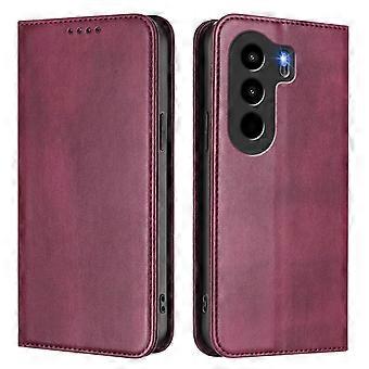 Pour itel Power 70 4G Portefeuille Étuis Rétro Texture RFID Bloquant Cuir Couverture de téléphone