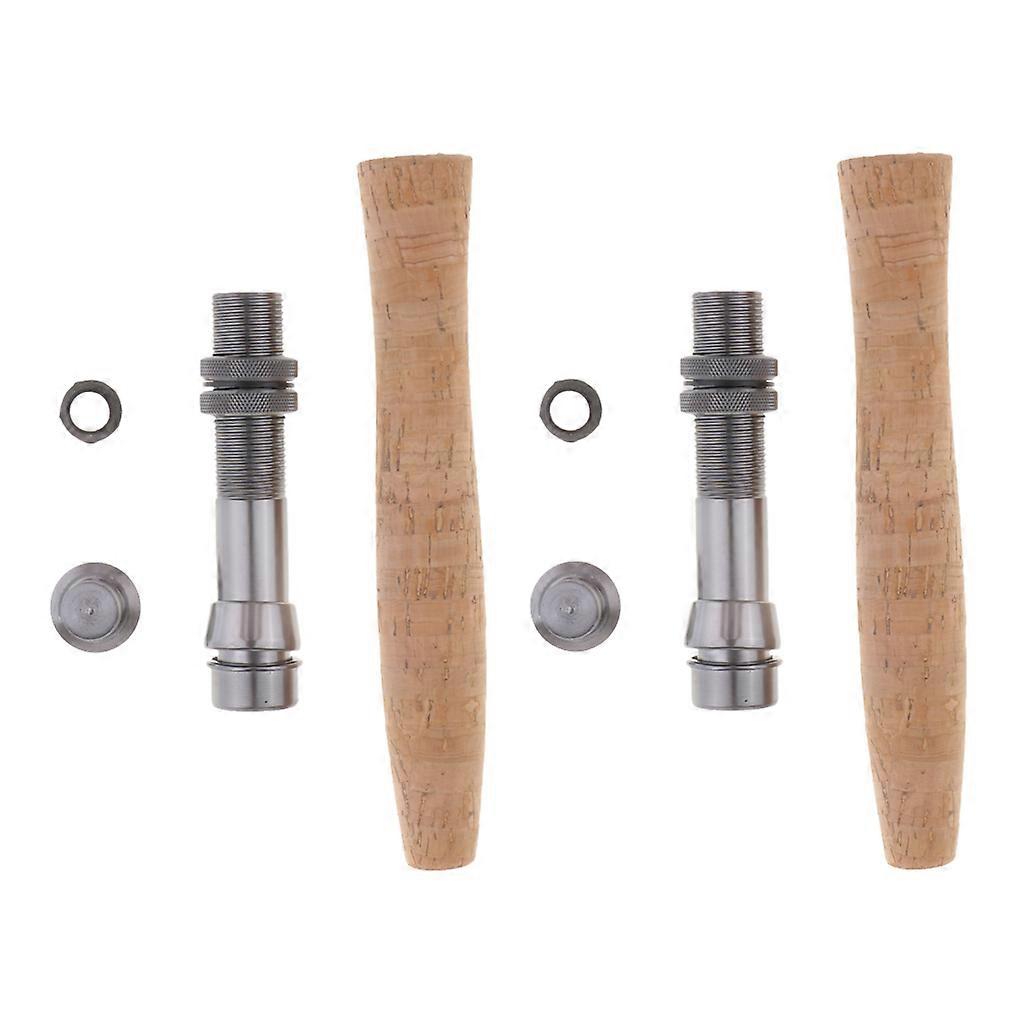 2x Cork Fly Fiskestang Håndtak
