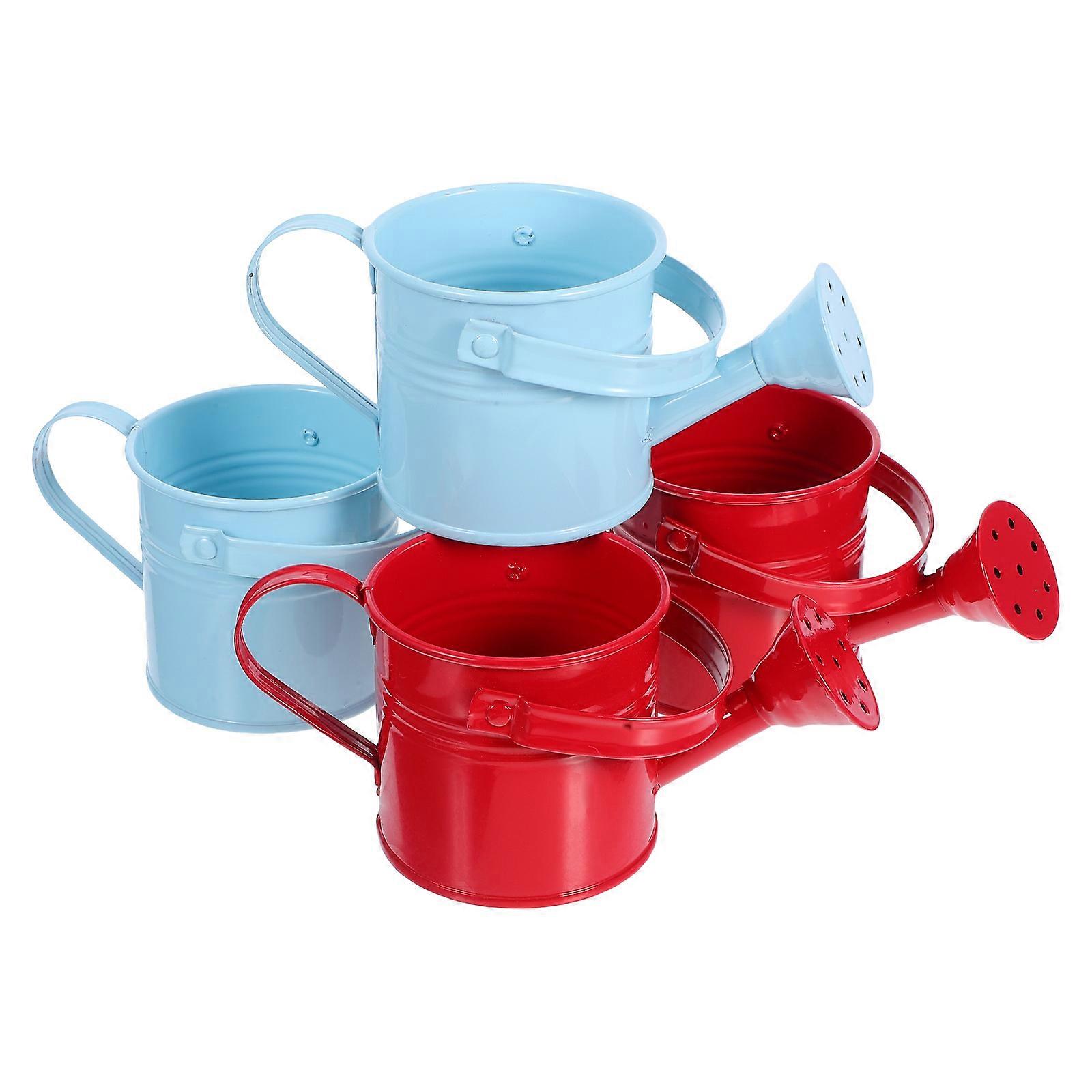 4pcs Creative Watering Tin for Kids Iron Sprinkling Kettle Home Supply