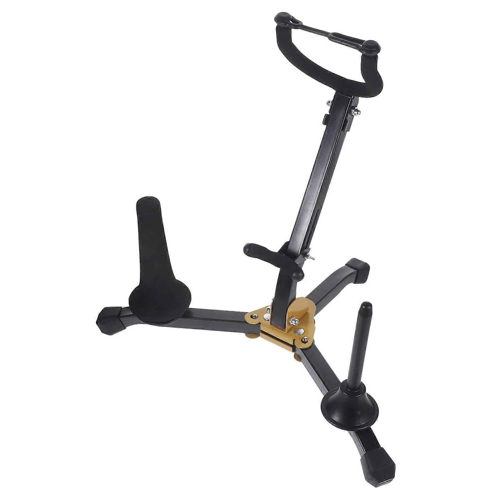 Sturdy Saxophone Holder Stand for Alto and Tenor, Adjustable Metal Design, Portable and Durable for Musicians