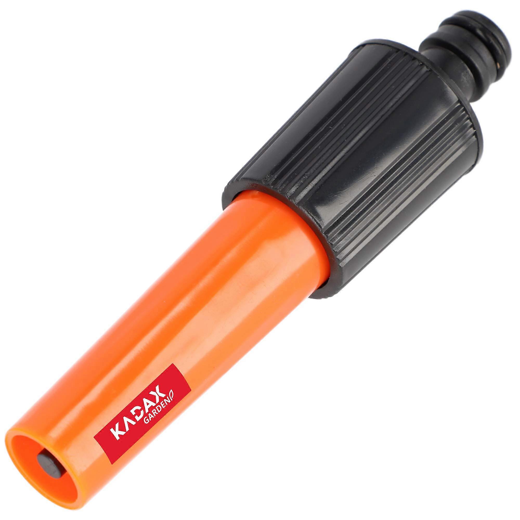 Garden Hose Nozzle with Three-Level Control System, Plastic ABS Material, Orange Cleaning Sprayer, 13.4 x 3.4 cm