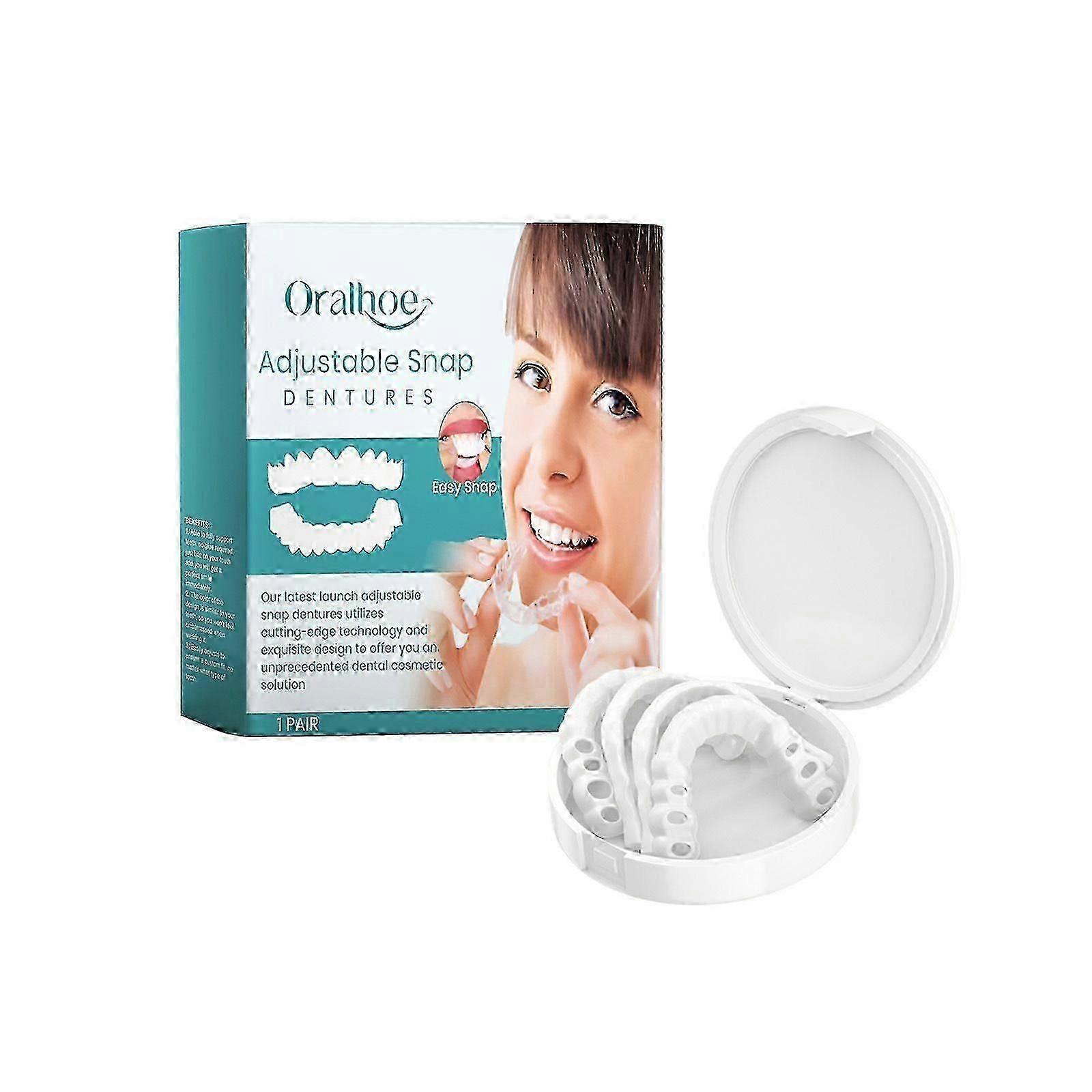 Oralhoe Adjustable Snap-On Type Dentures Adjustable Dentures Suitable For Mouth Type Chewing Force Fitting Teeth