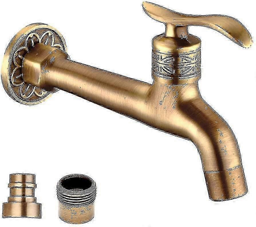 ビンテージ真鍮屋外ガーデン蛇口 - 冷水栓(ロング)