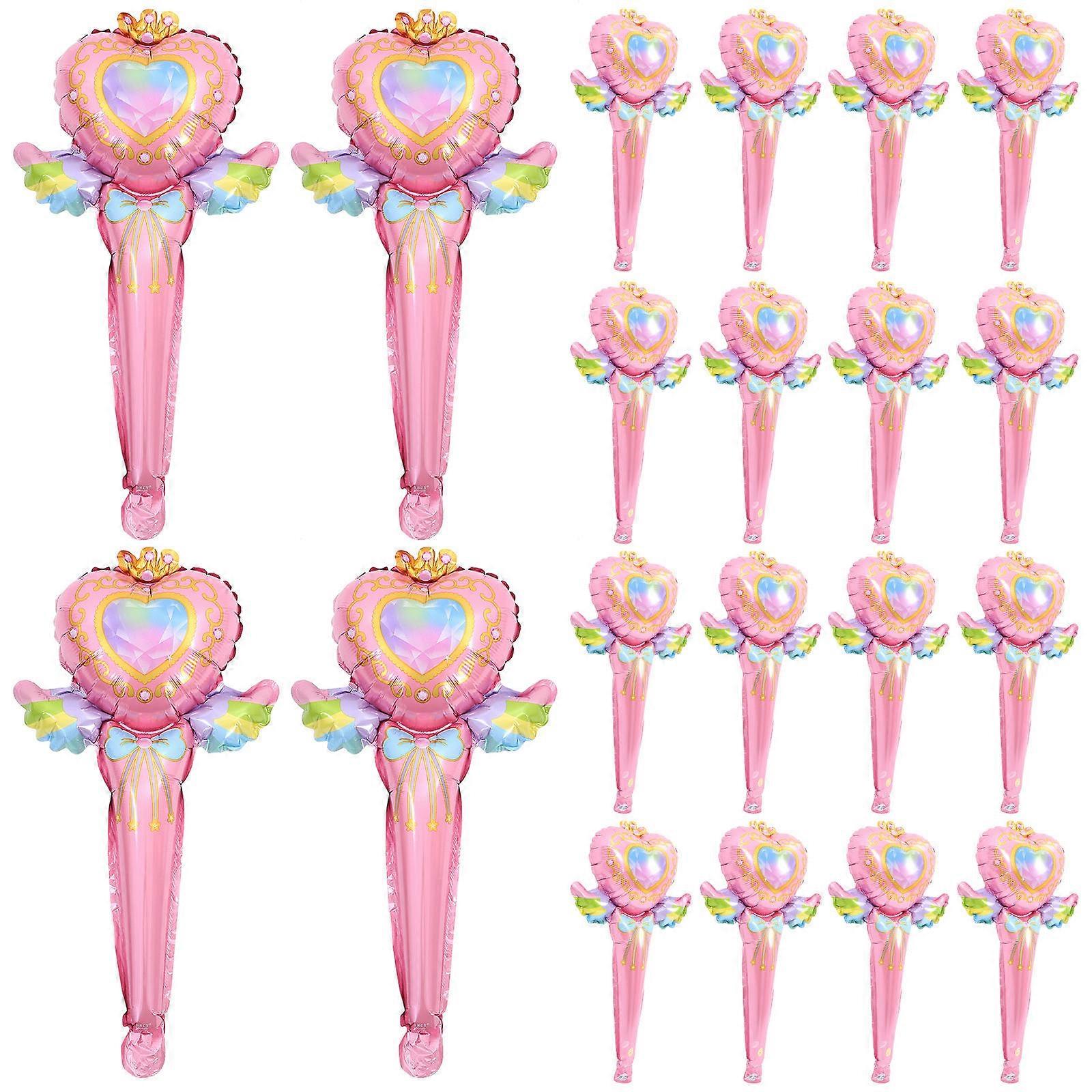 50pcs Fairy Wand Foil Balloons Handheld Party Decorations for Birthdays, Festivals & Celebrations Adorable Inflatable Props for Vibrant Atmosphere