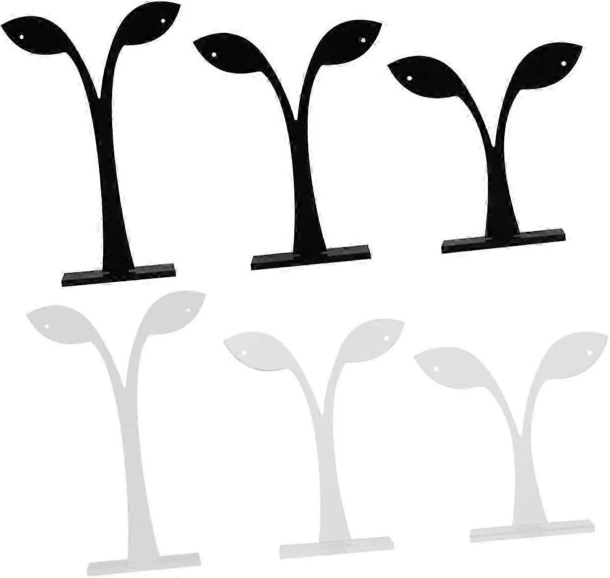 Earring Display Rack 6pc Acrylic Jewelry Display Stand for Studs Earrings