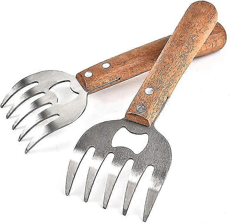 Optimized Title: 2-Piece Stainless Steel BBQ Meat Claws for Pulled Pork Shredding