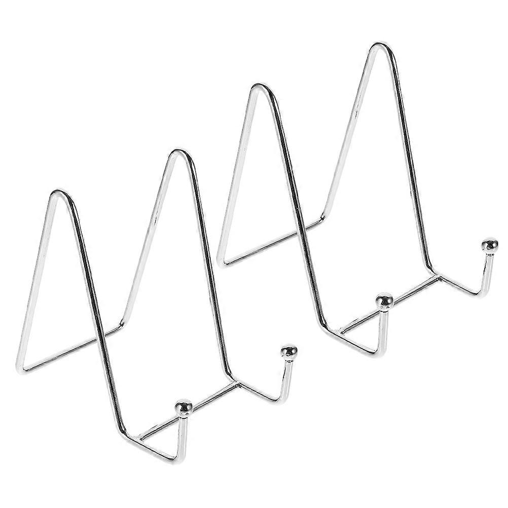 Plate Stand Easel Display Space Saving Iron Photo Frame Holder for Tabletop Pictures Decorative Book Support Stable Design