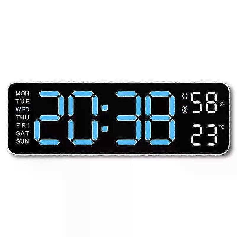 2025 Large Digital Wall Clock Temp Date Week Display Remote Control Power Off Memory Table Clock Wall-mounted Dual Alarms LED Clocks