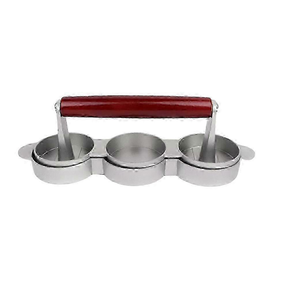 DIY Patty Maker Meat Press Burger Mold Tool (3 Compartments, 24.6x6.4cm)