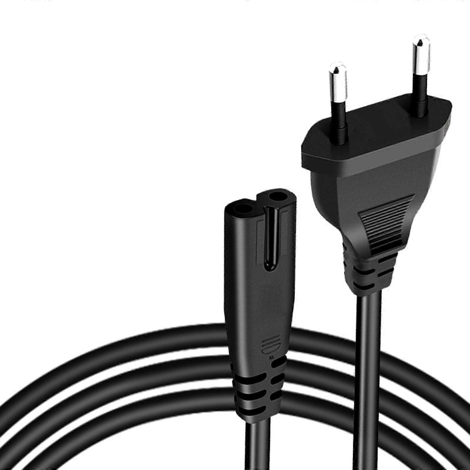 2Pin Power Cord for Game Consoles Series Devices European Standard 2 Prong Power Cable