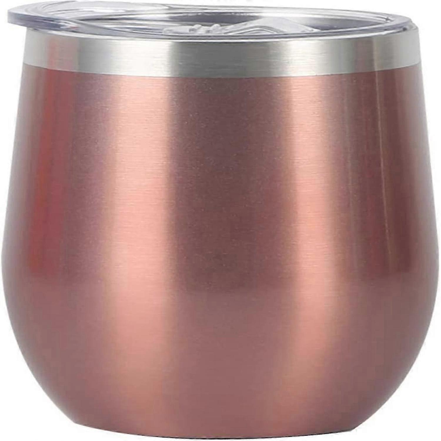 360 ml reusable travel coffee mug with lid, double-walled, stainless steel, without stem