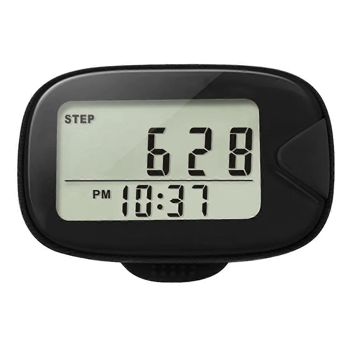 Gång Stegräknare Clip On Step Counter LCD-skärm Exakt Steg Tracker Elektronisk Stegräknare För W
