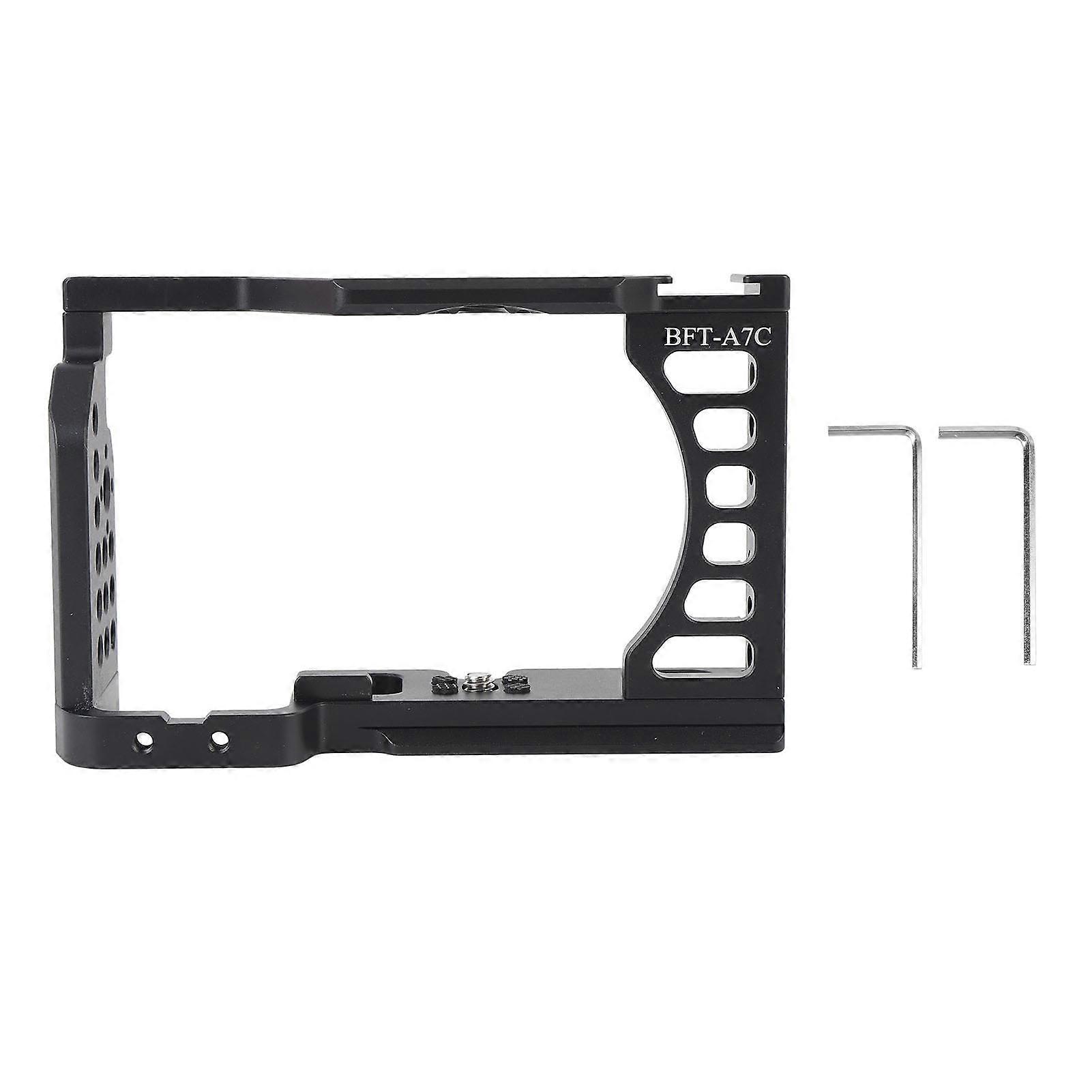 Aluminum Alloy Camera Cage for A7C - Cold Shoe Mount, Vertical Shot, Quick Release