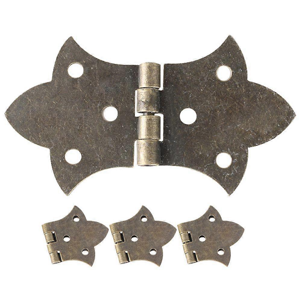 4個の小さなヒンジジュエリーボックスヒンジ木箱ヒンジ交換用チェストケースヒンジ