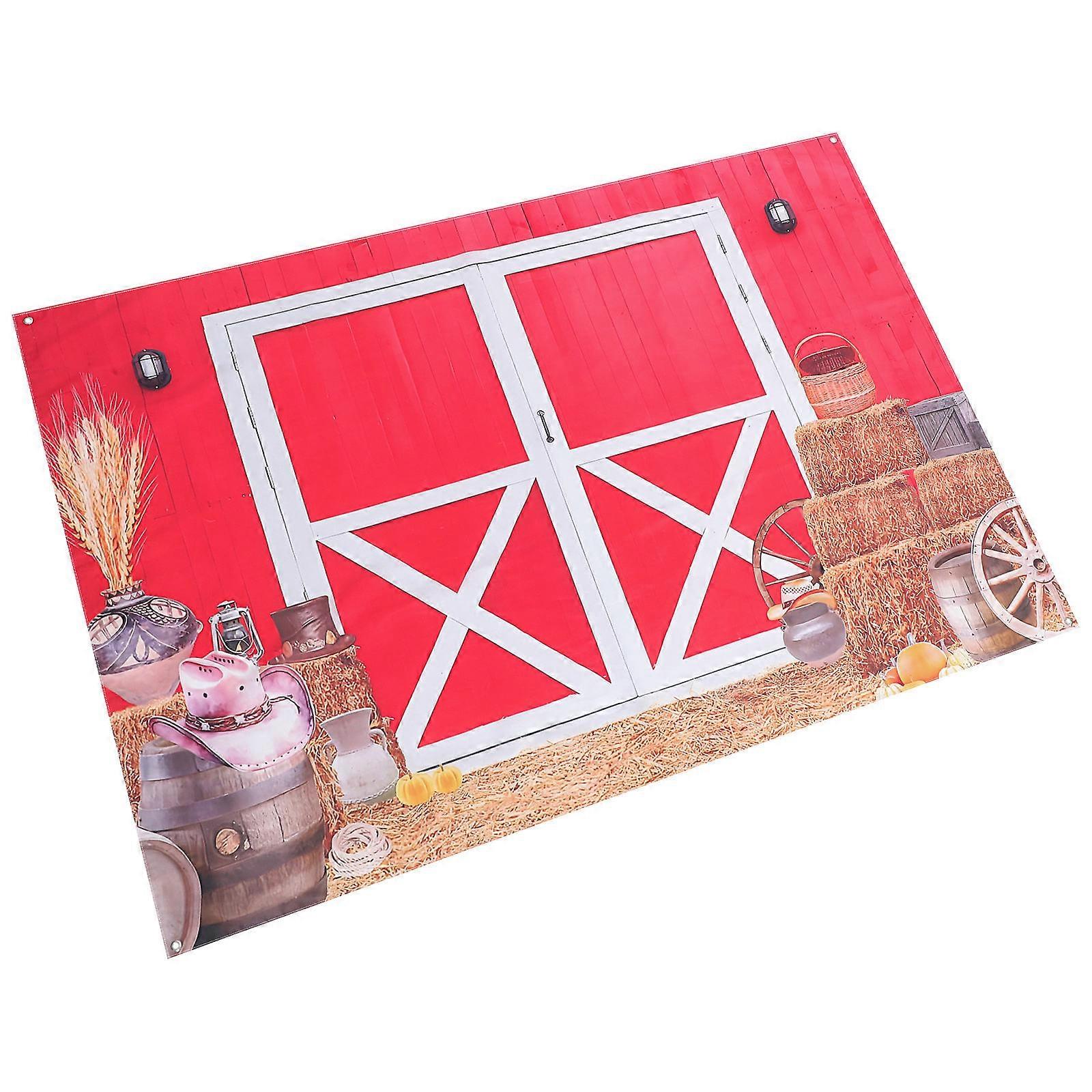 Barn Door Backdrop Multi Polyester Fabric with Rustic Charm for Photography Backdrop Decoration