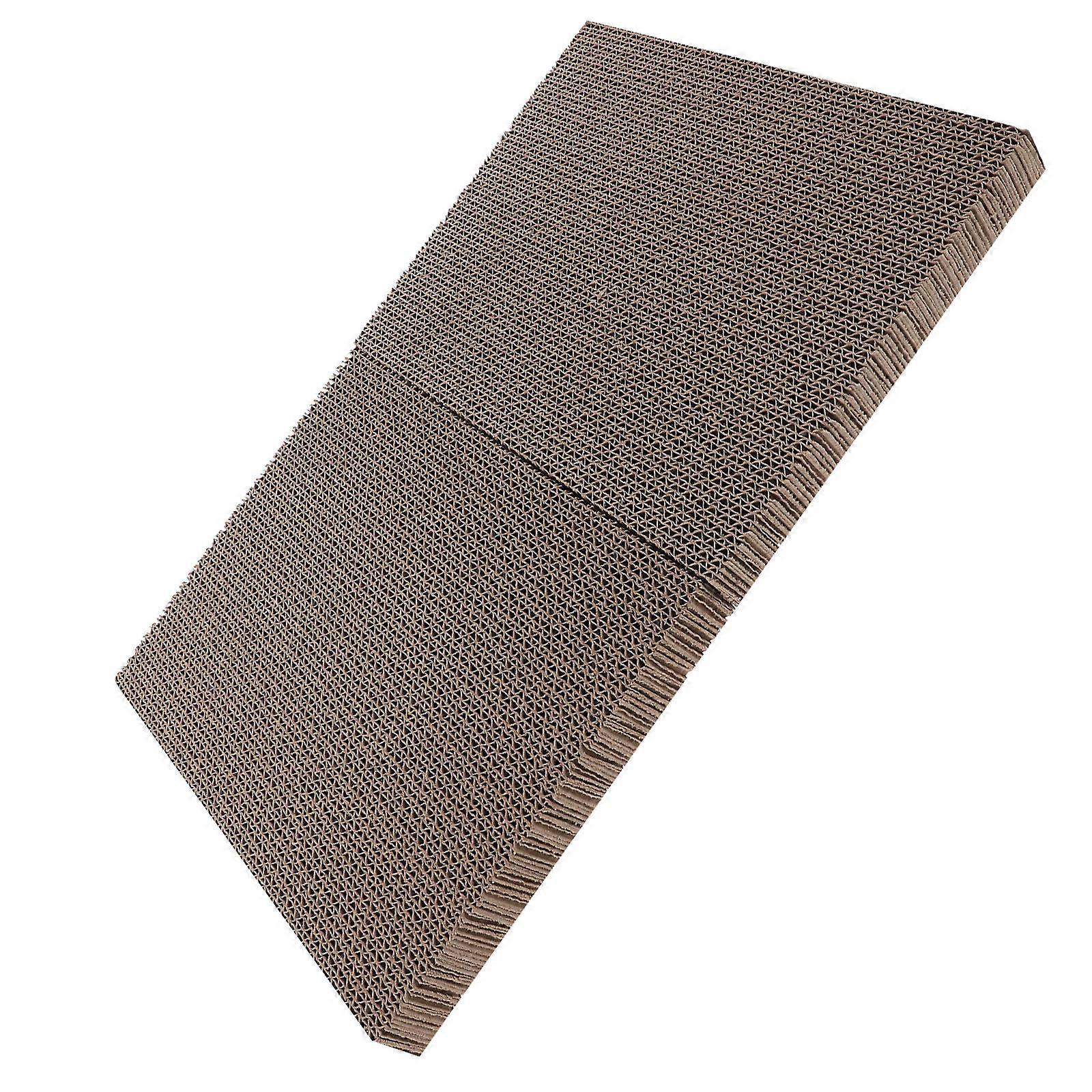 Corrugated Cat Scratcher Replacement Pads High Density Cardboard Scratch Mats for Indoor Cats, Easy Assembly, 2pcs