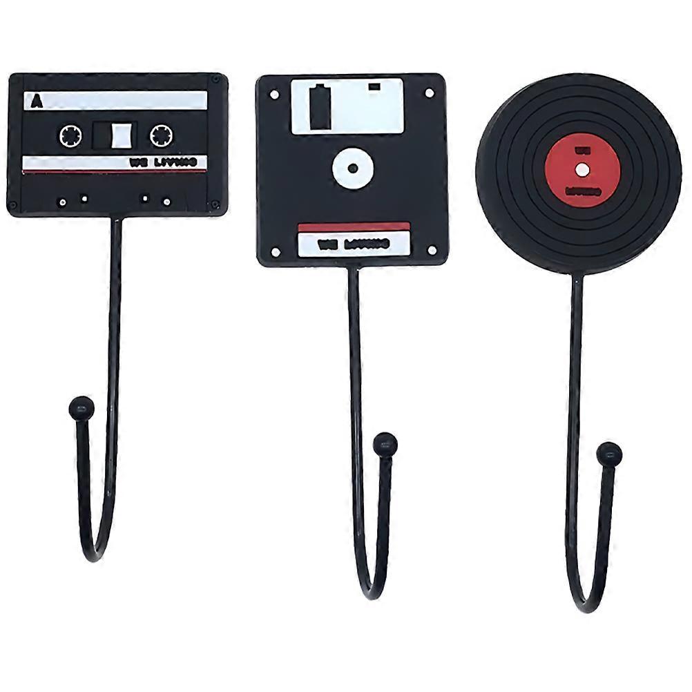 Retro Adhesive Hooks Wall Hangers Multi Functional Sticky Hooks for Coats Towels Keys Bathroom Entryway Living Room Use Vintage Style 3pcs