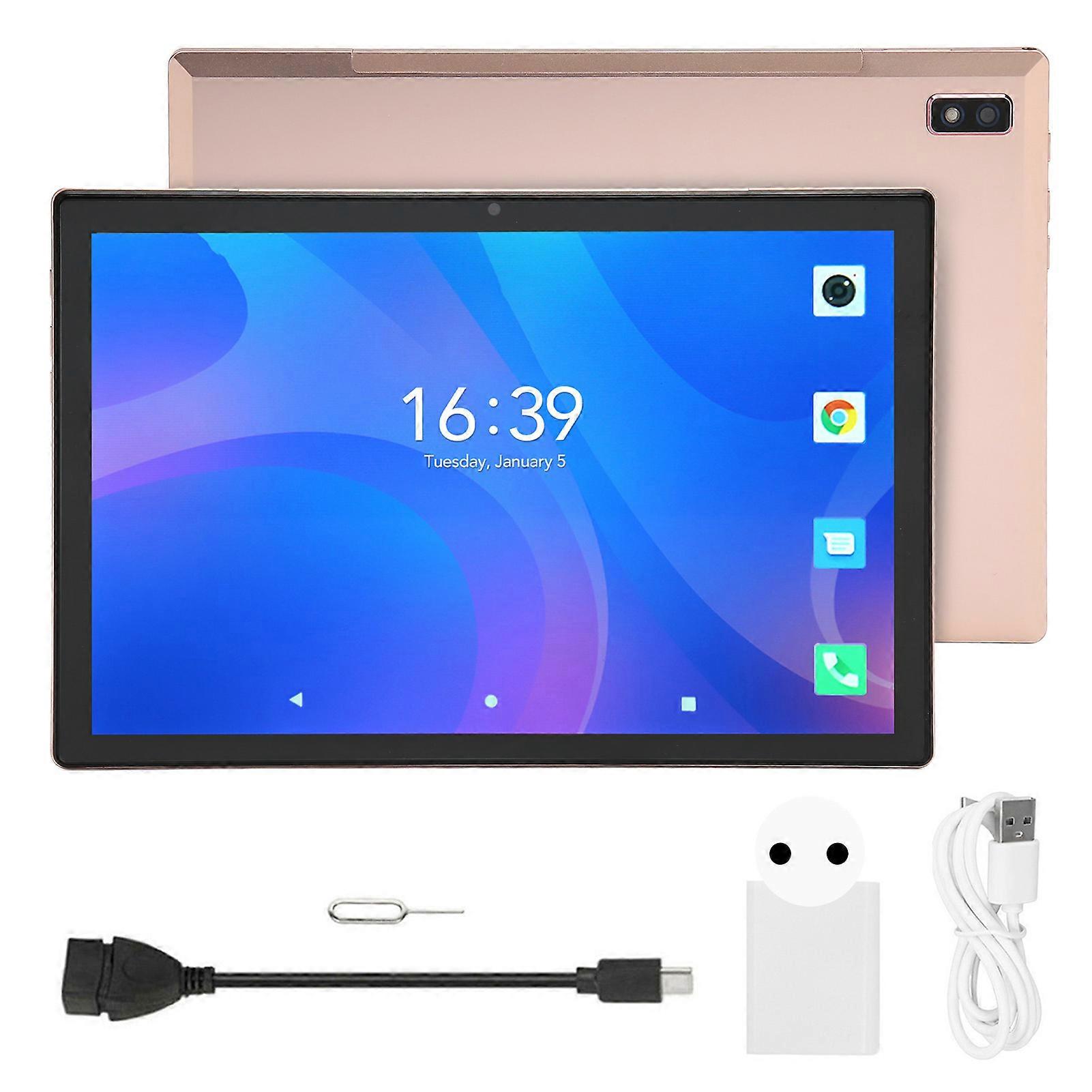 10.1 inch Tablet, 12GB RAM, 256GB ROM, Octa Core, 2.4GHz, 5G, Wi-Fi, 4G LTE, Android 12, Dual Camera