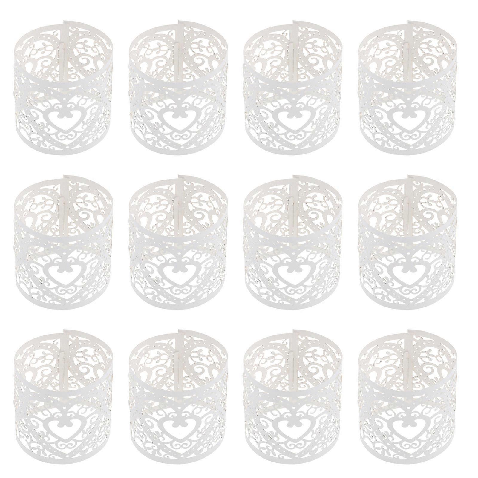 50pcs Decorative Tea Light Lamp Covers LED Wraps for Home Decor