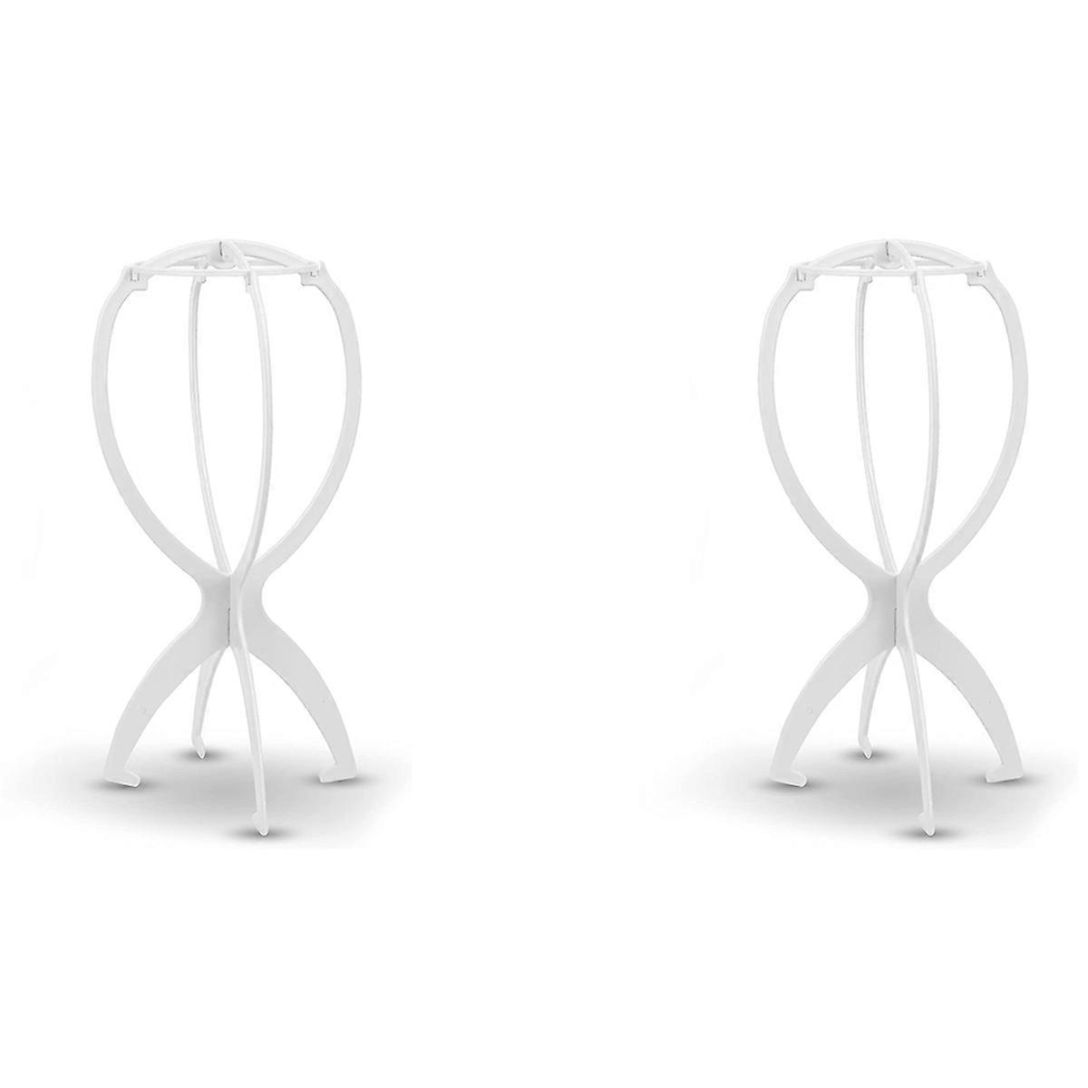 Toupee and Wig Stand, Wig Holder Stands (White)