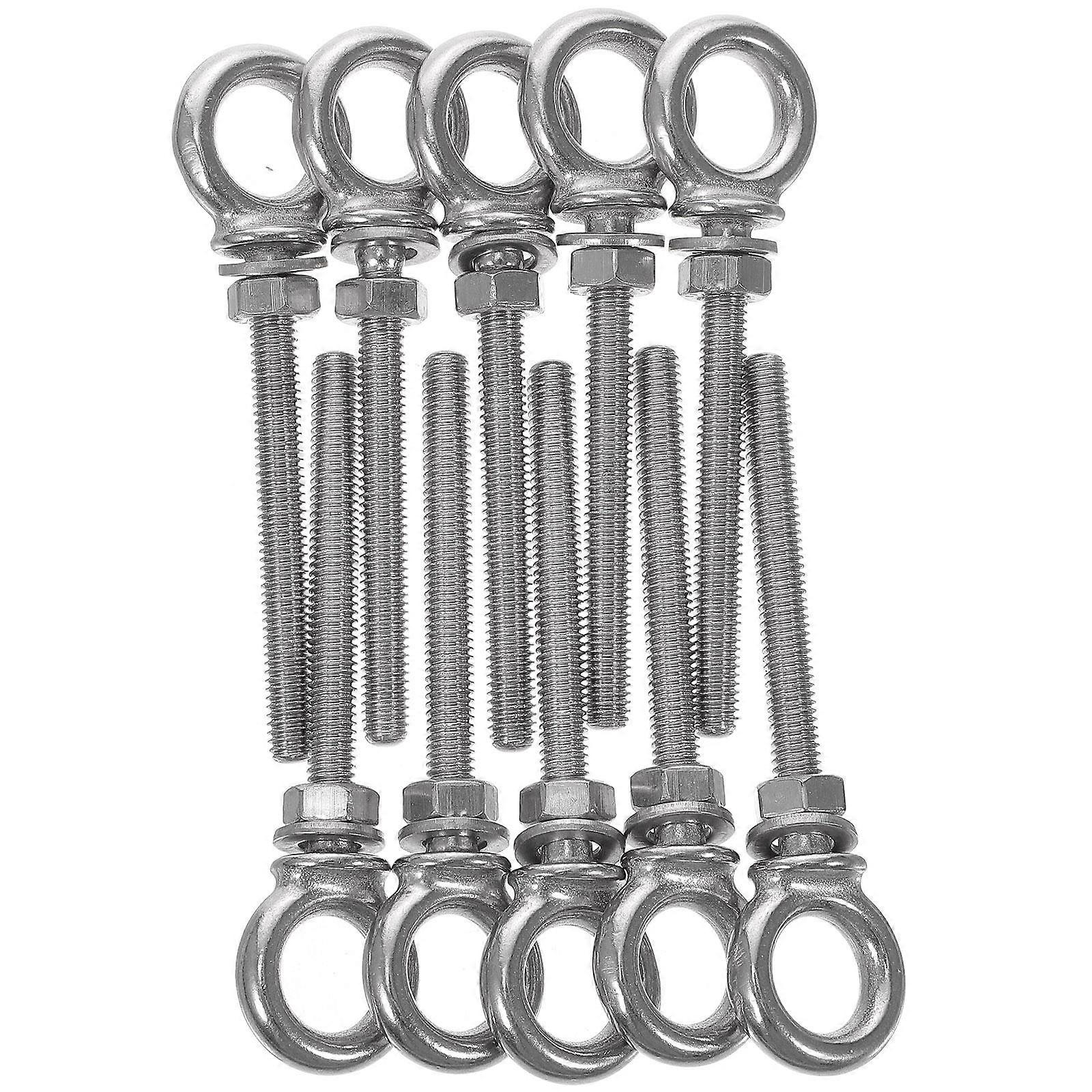 10pcs Heavy Duty Eye Bolt Rings for Rigging, Kayak Lifting & Construction Equipment – Durable Hardware for Reliable Load Bearing Applications
