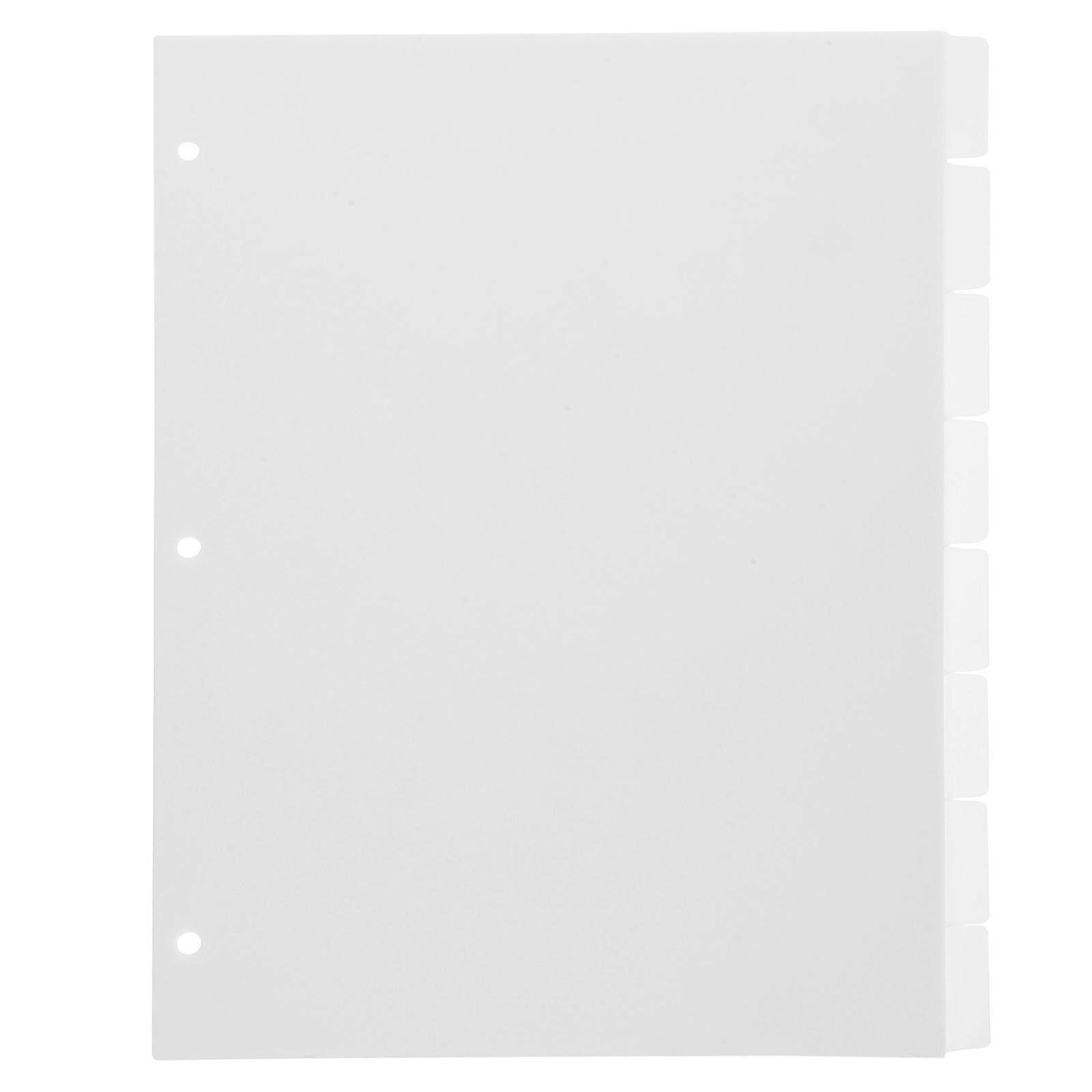 8 Sheets Page Divider Binder Book Dividers Binder Dividers Tabs Notebook Binder Divider